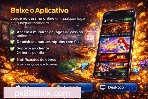 Aplicativo móvel PK888 para iOS e Android